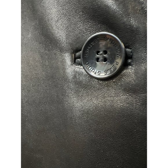 Wilson’s Leather Pelle Studio Genuine Leather Coat Parka Belted Jacket - Picture 6 of 12